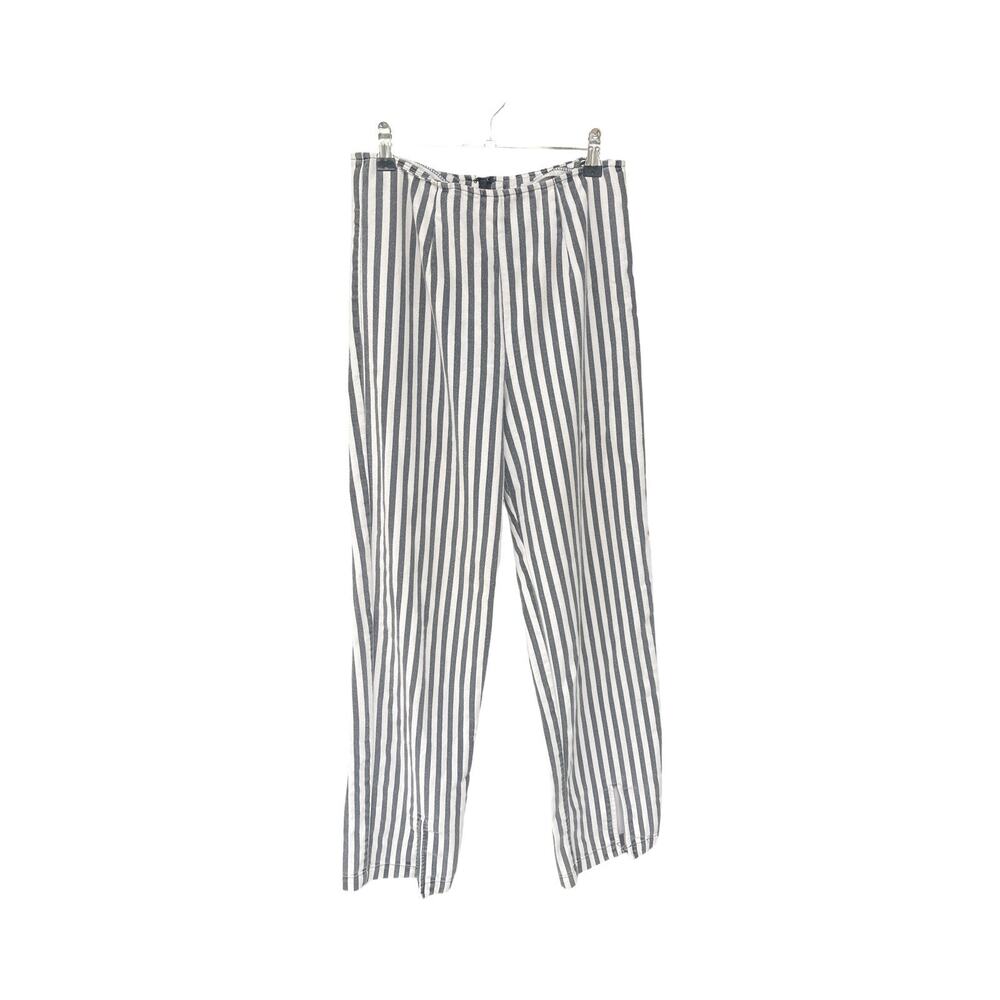 Honey Punch Pant Front Splits Retro Statement Pinstripe High Waist Rocker Medium